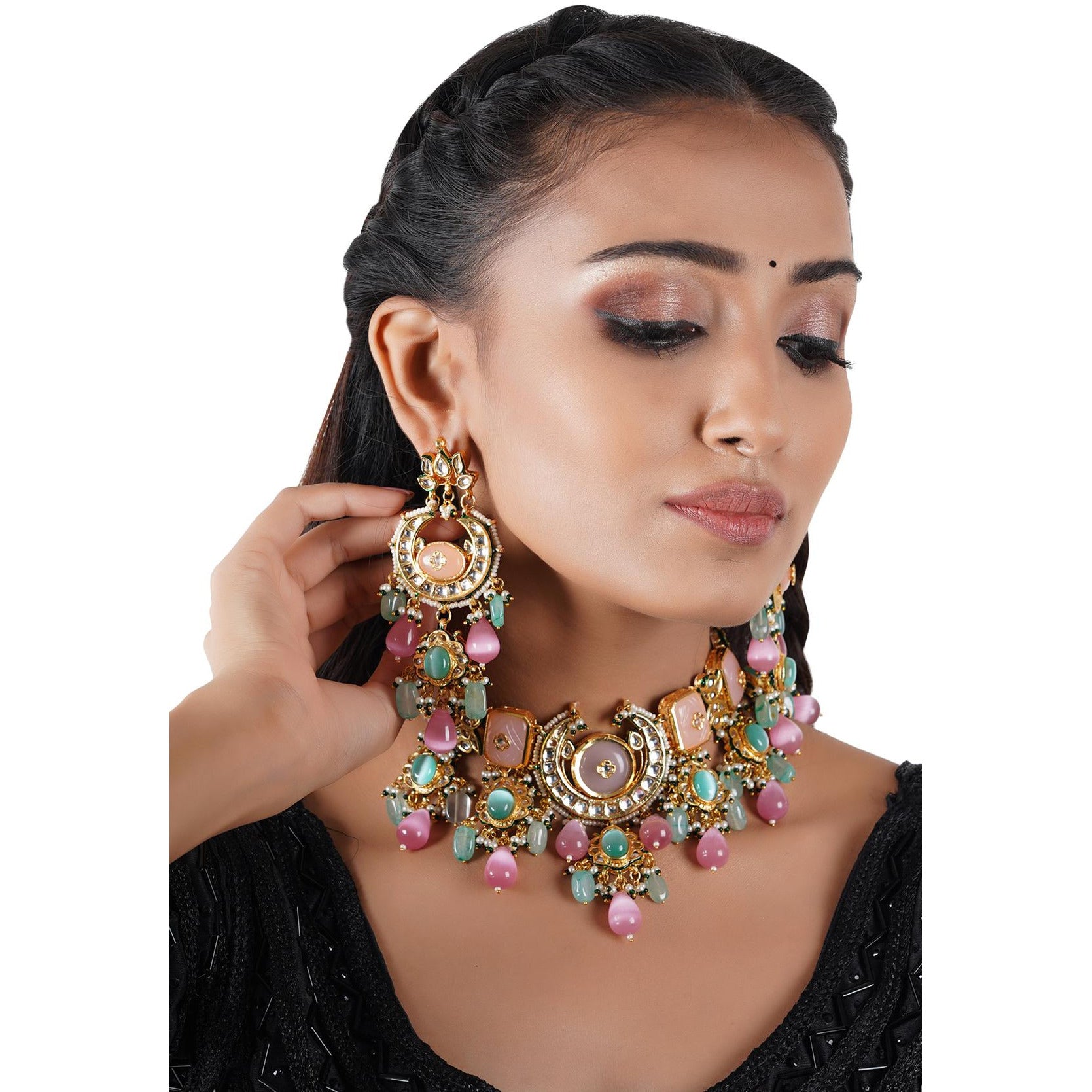 Multicolor Kundan Choker Set