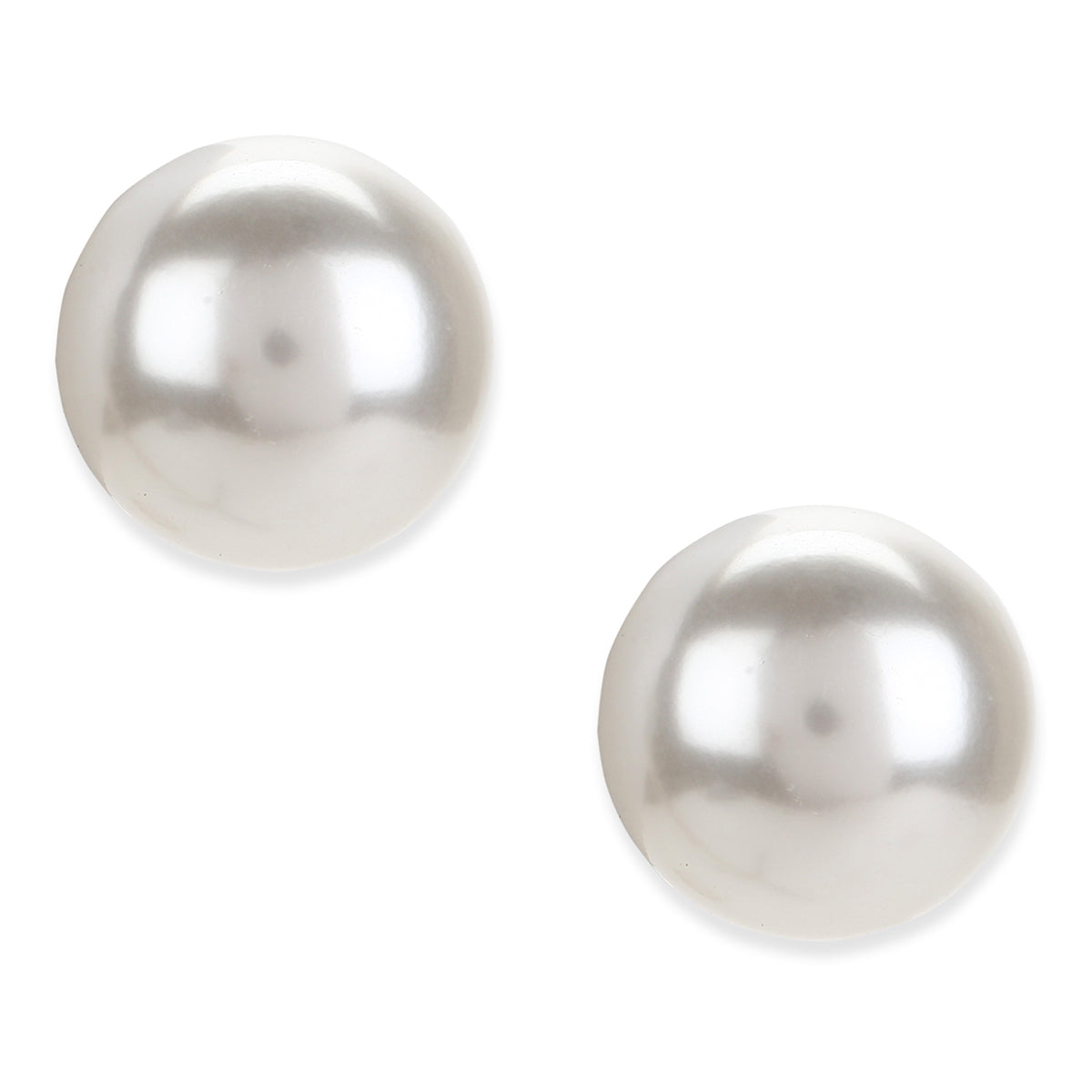 White Pearl Stud Earrings