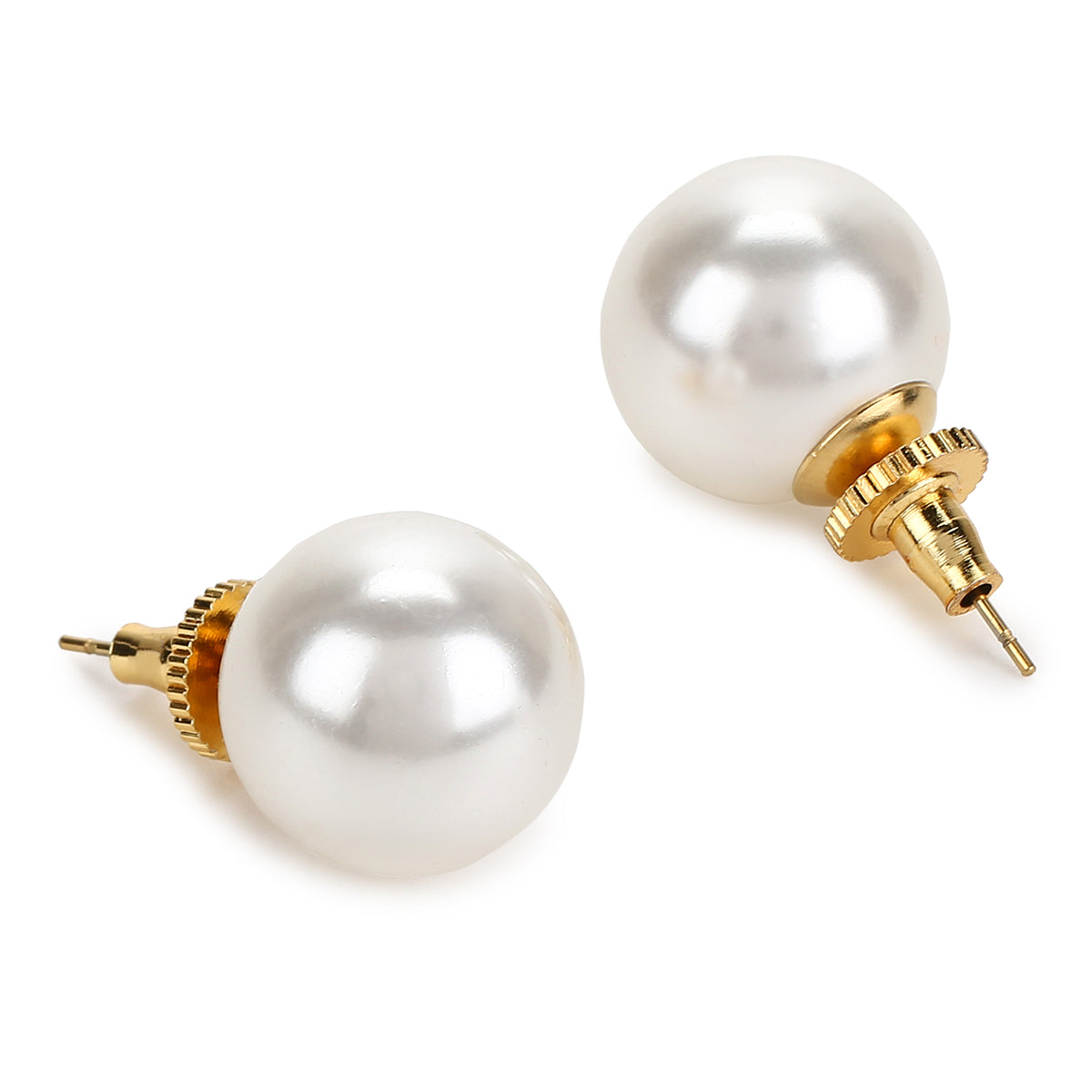 White Pearl Stud Earrings