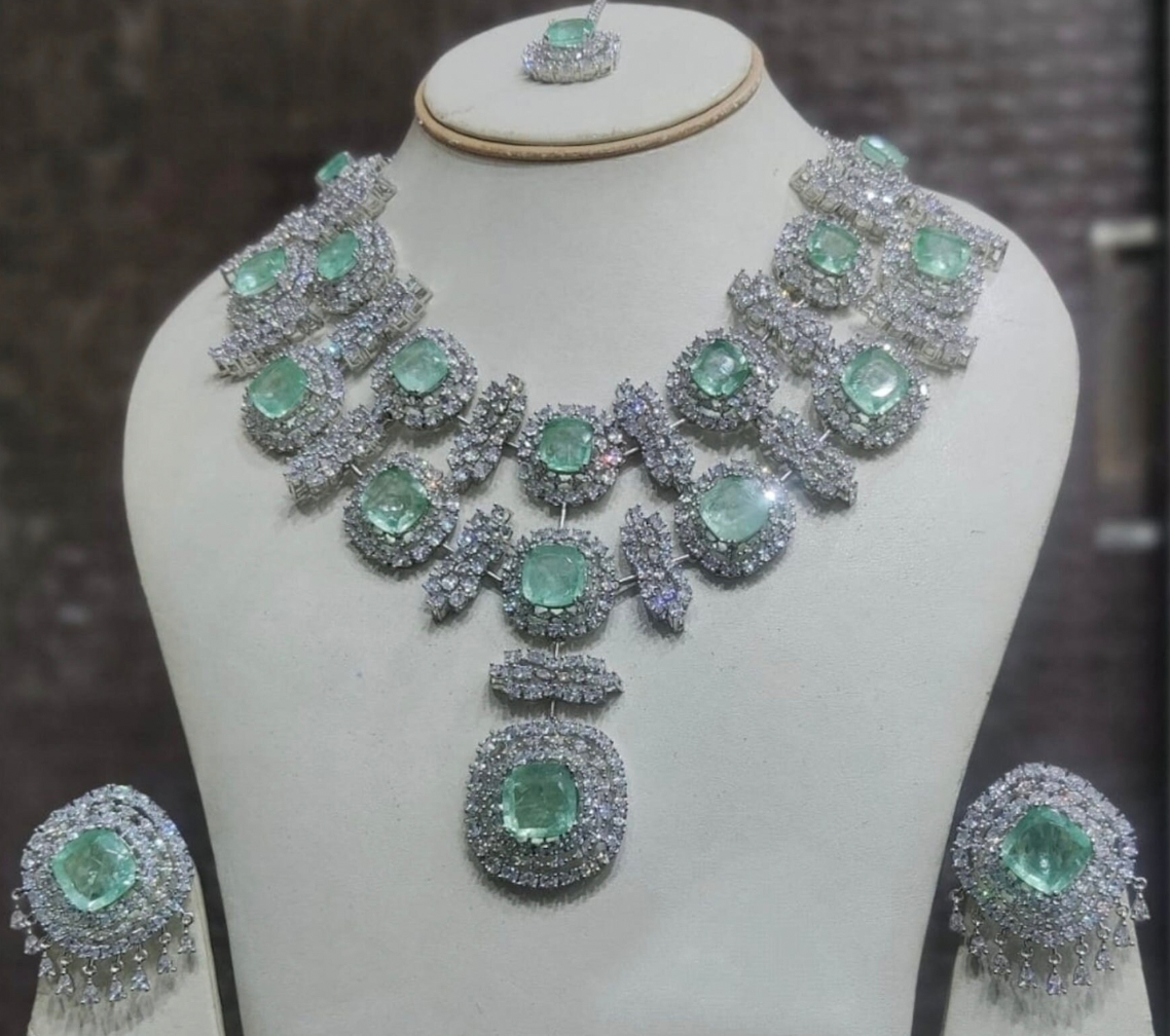 Alia Bhatt Emerald Diamond Replica in CZ and Sterling Silver