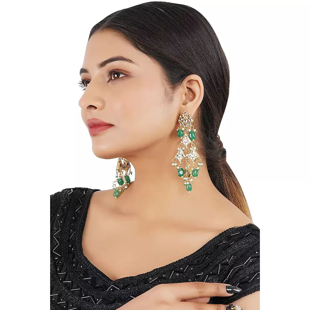 Kundan Dangler Earrings