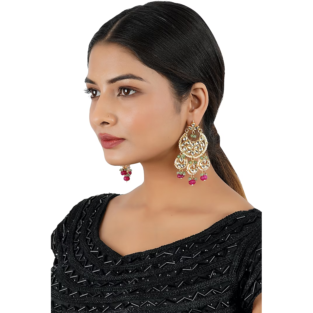  Kundan Chandbali Earrings