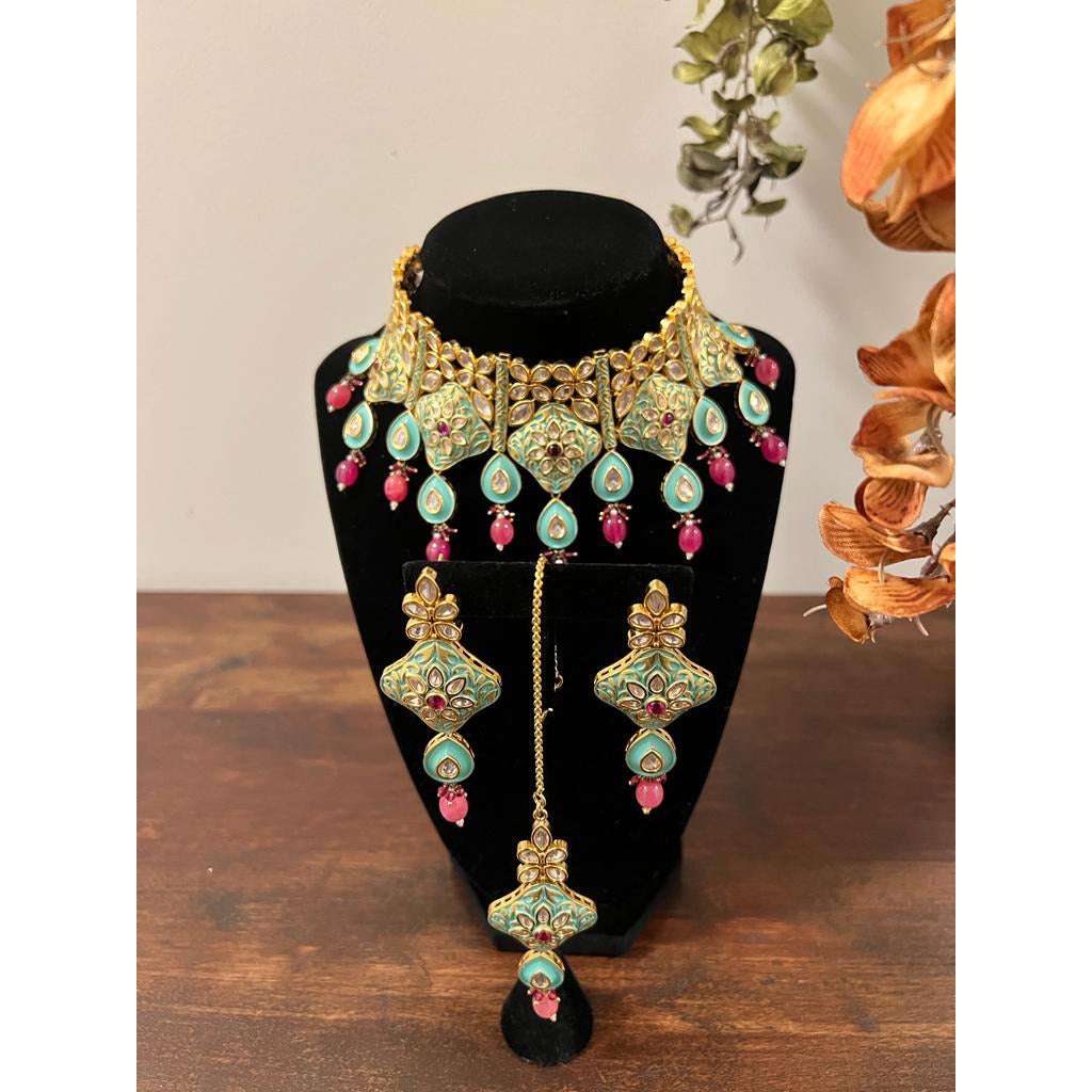 Monalisa Meenakari kundan jewelry