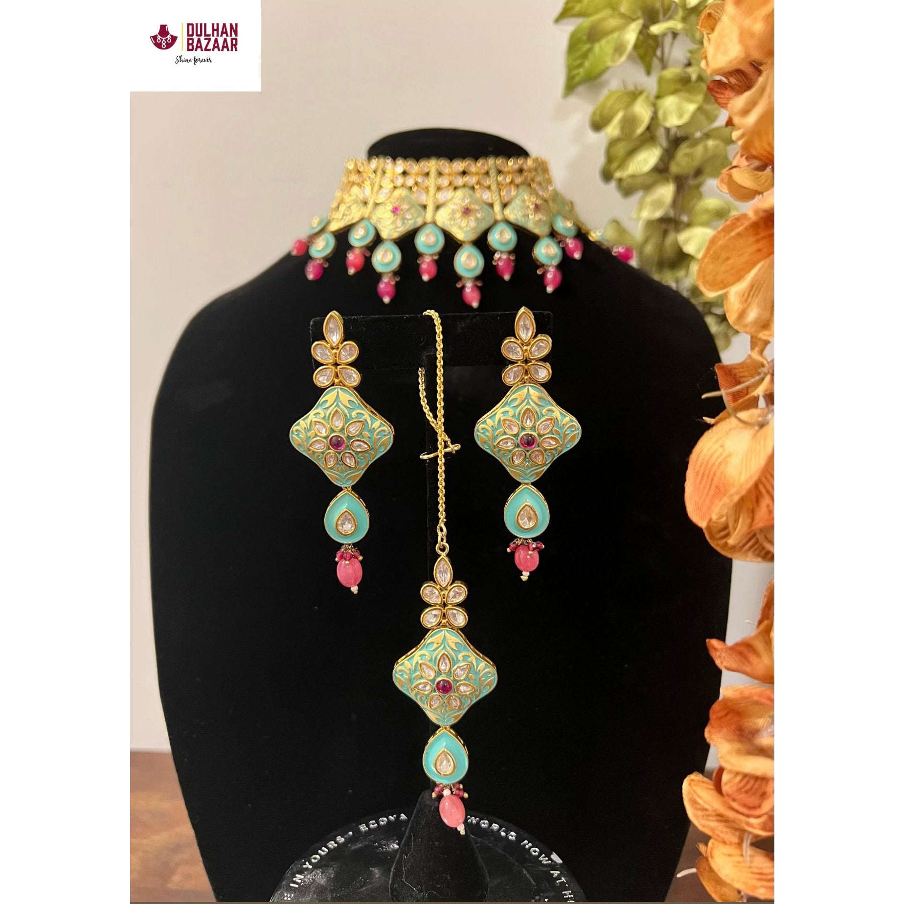 Monalisa Meenakari kundan jewelry