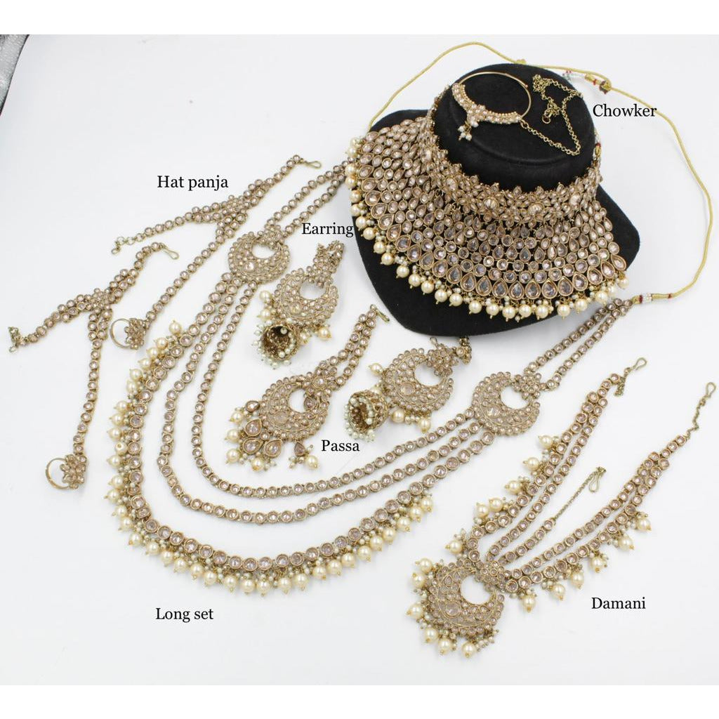 Reverse AD bridal jewelry set