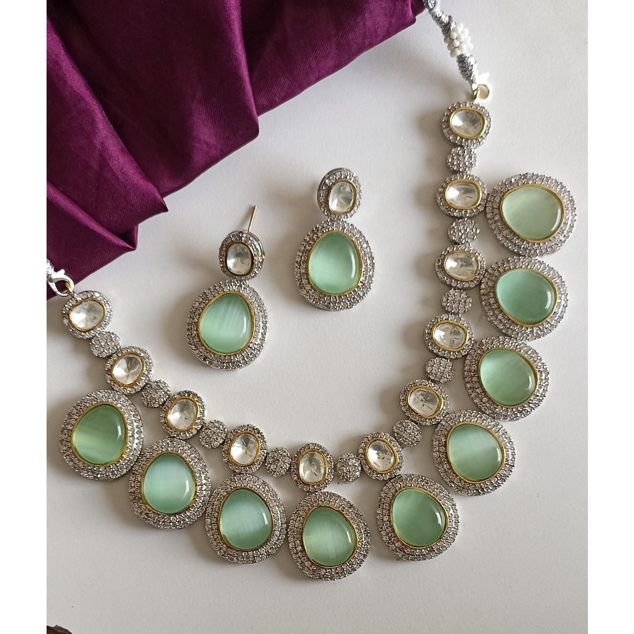 Green Polki Kundan Necklace